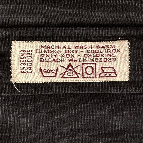 Etienne Aigner Shirt Men's 15.5x32/33 Black Long Sleeve Button Down Made In USA - Picture 8 of 11